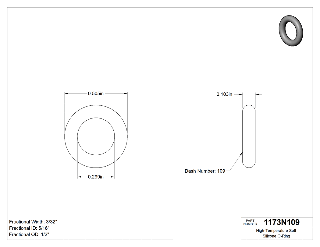 Technical drawing - 1173N109